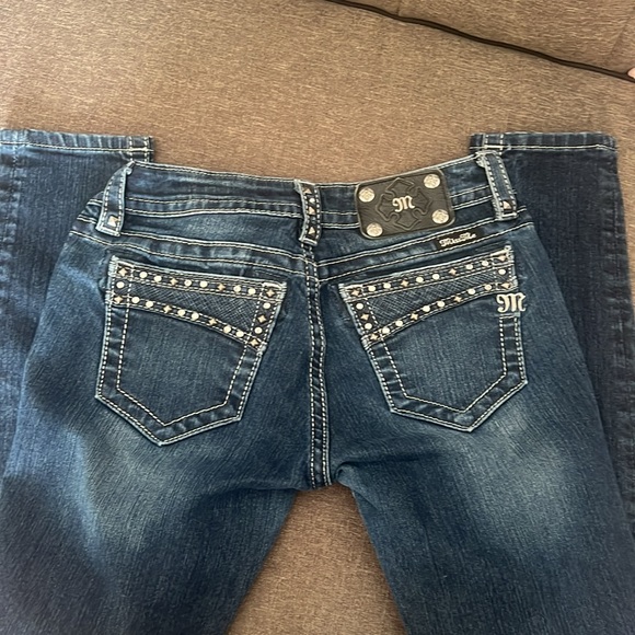 MISS ME Gorgeous Straight Leg Embellished Jeans Size 27 - Picture 8 of 10